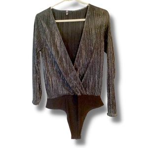 Black Shimmer Bodysuit